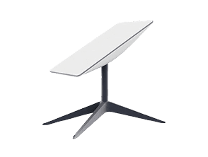 Satellite-style antenna on a tripod mount