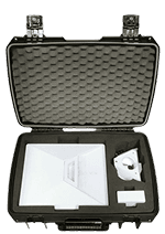 Rugged black protective equipment case
