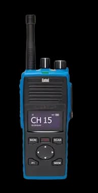 ENTEL blue portable marine UHF radio handset